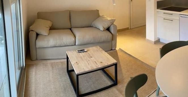 Marine De Bravone T2 Terrasse Front De Mer - Plage Pieds Dans L'Eau - Clim - Piscine - Wifi Linguizzetta 외부 사진